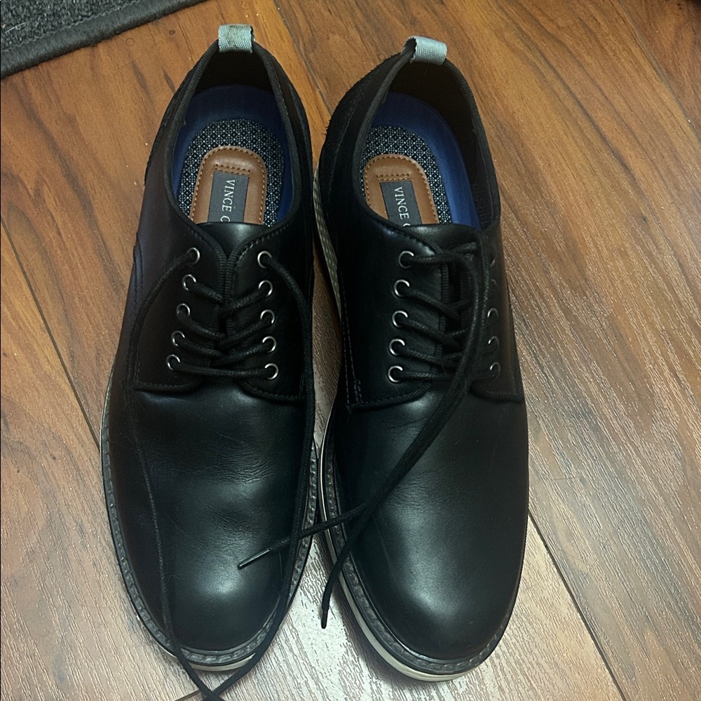Vince Camuto Black Leather Oxfords